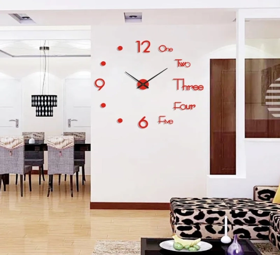 Create Your Own Digital Wall Clock with Silent Acrylic 3D Luminous Stickers - Perfect for Home, Living Room, and Table Decor