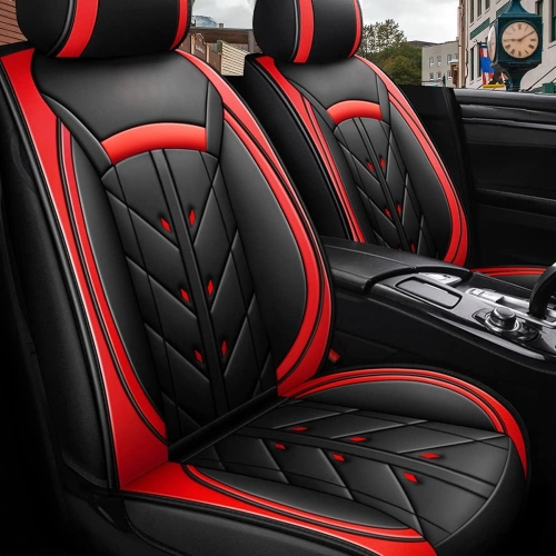 Universal Full Set PU Leather Car Seat Covers: Breathable, Waterproof, and Compatible with Most Cars