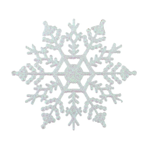 Set of 6/12 Christmas Fake Snowflakes - Xmas Tree Hanging Ornaments for Simulating Winter Snowfall, Perfect for Christmas and New Year Party Decorations.