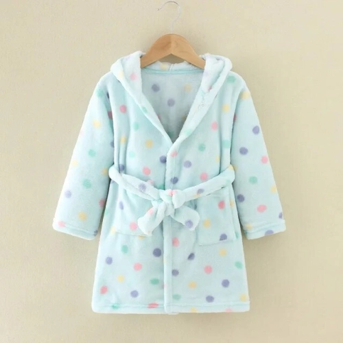 Children's Flannel Winter Bath Robes Kids Sleepwear Robe, Infant Pijamas Nightgown for Boys and Girls, Pajamas for 1-2 Years, Baby Clothes