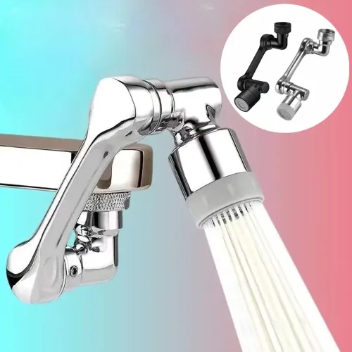 "Explore the New 1080° Universal Rotation Faucet Sprayer Head: Ideal for Washbasin Faucets, Extender with Splash Bubbler Nozzle, and Kitchen Tap. Includes 22/24mm Adaptor."