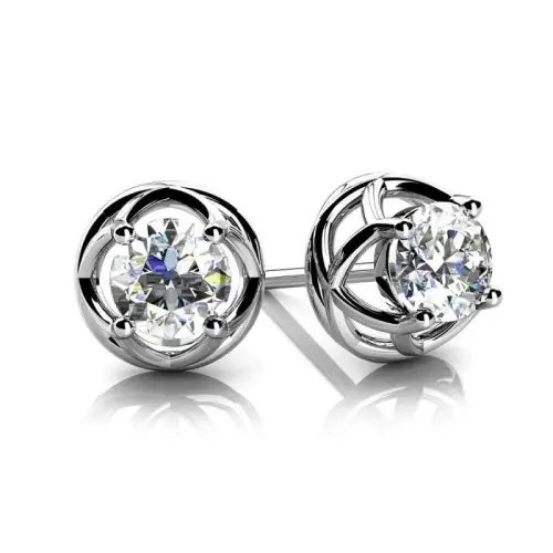 oval-shaped CZ earrings for women: simple, shiny, and versatile accessories. Classic elegance for a graceful lady in women's jewelry.