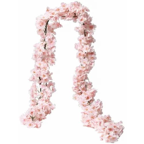 Artificial Sakura Flowers Vine: Perfect for Wedding, Garden Rose Arch, Home Party Decoration, Christmas, Bridal Decor, and Silk Scrapbook Plants