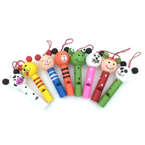 8/30 Wooden Animal Whistle Toys - Cute for Kids' Birthday, Baby Shower, Pinata Filler, Party Goodie Bags.