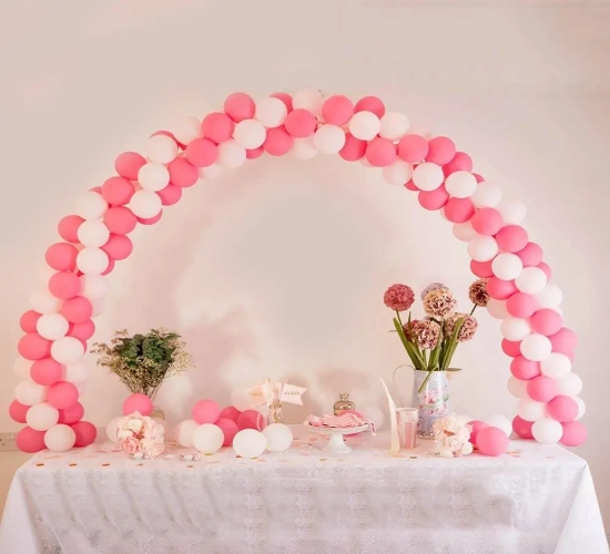 Arch Balloon Decoration Kit with Table Arch Stand and Accessories for Wedding, Happy Birthday Party, and Kids Celebrations