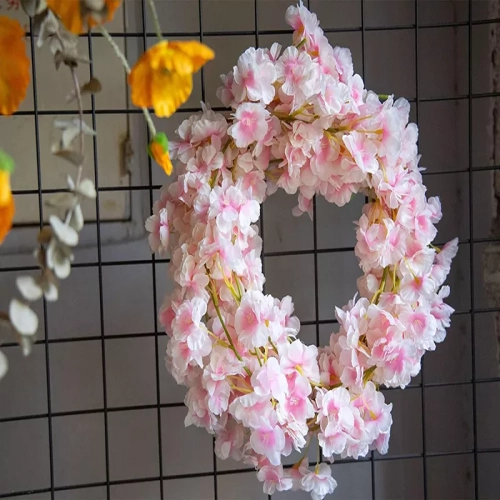 180cm Artificial Sakura Flowers Vine - Ideal for Wedding Garden Rose Arch, Home, Party Decoration, Christmas, Bridal, Fake Silk Plants for Scrapbooking.