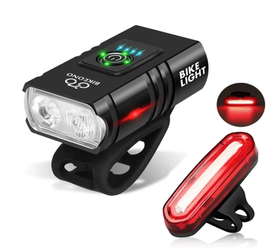 1000LM USB Rechargeable T6 LED Bike Headlight: Bright Front MTB Mountain Bicycle Light for Cycling and Scooters with Flashlight and Tail Function