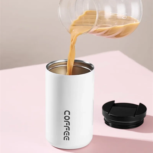 "400ml Stainless Steel Thermal Coffee Mug: 304 Thermos, Leak-Proof, Portable Travel Cup, Water Bottle - Ideal Christmas Gift."