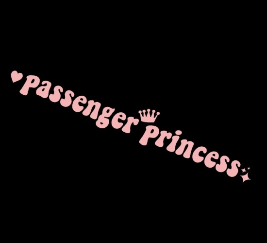 Creative Passenger Princess Car Stickers (G216): Funny and Charming Rearview Mirror Decals, Sized 15*2.3CM