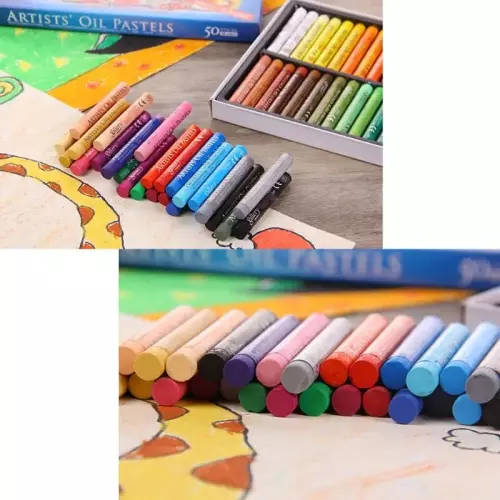 48-Color Soft Oil Pastels for Artists and Students Perfect for Graffiti, Painting, Drawing Pens, and Essential School Stationery