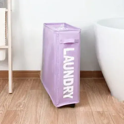 "Portable Rolling Laundry Basket: Organize Your Bathroom, Clothes, and Yoga Gear with this Foldable Home Assortment Box"