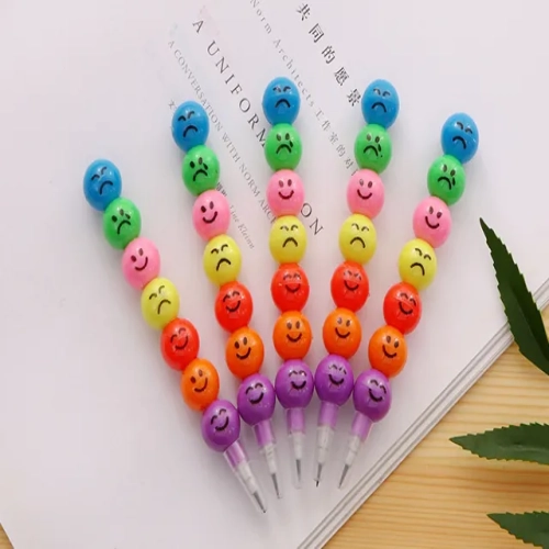 10Pcs Lollipop Building Block Crayons/Pencils - Graffiti Pens for Children's Birthday Party Favors and Student Back-to-School Gifts.