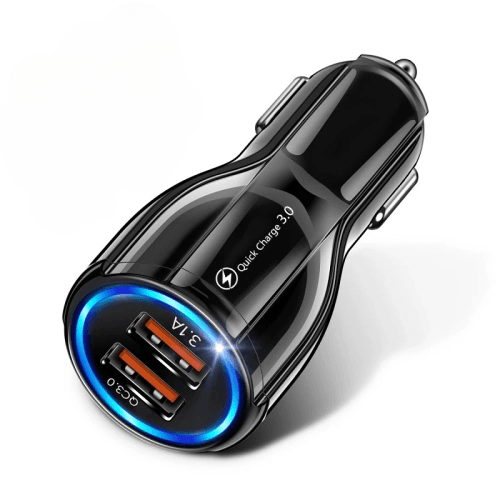 Fast Charging on the Go: USB Car Charger for iPhone 14 Pro Max, 13, 8 Plus, iPad, Huawei, Samsung, Xiaomi - 4.8A Quick Charge 3.0"