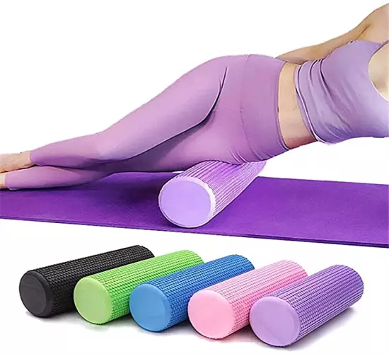 High-Density EVA Yoga Foam Roller: Muscle Roller for Self-Massage, Pilates, Yoga, Fitness - 30/45/60CM - Ideal Gym Equipment