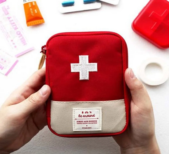 Mini Portable Medicine Bag: Cute First Aid Kit for Medical Emergencies. Ideal Organizer for Outdoor and Household Medicine, Pill Storage