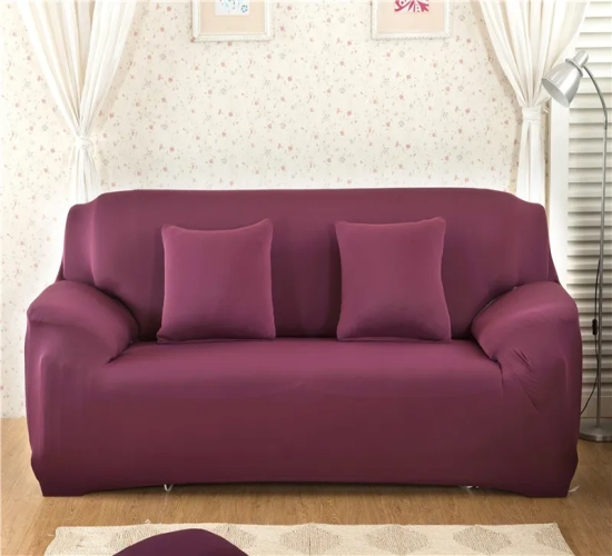 Solid Color Elastic Sofa Cover for Living Room - Sofa Slipcover, Corner Couch Cover, and Chair Furniture Protector (Sold as 1 Piece)