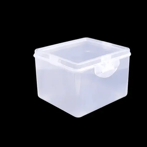 Rectangular Clear Storage Box with Lid: Multipurpose Plastic Collection Case for Jewelry, Stationery, Headwear, and More. An ideal Home Organizer Box for keeping items neatly stored and easily accessible.