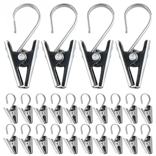 50/10Pcs Mini Metal Curtain Clips: Sturdy and Durable Household Hook Clips, Multifunctional Iron Clips for Window Curtain Accessories